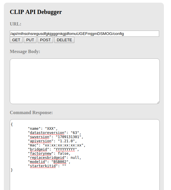 Get the bridge information through the API Get the bridge information